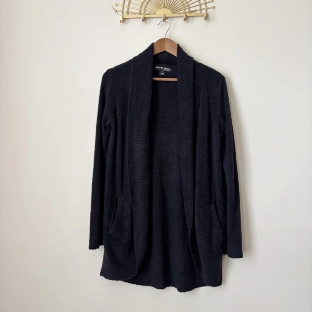 Barefoot Dreams Black Bamboo Circle Cardigan Sweater Small